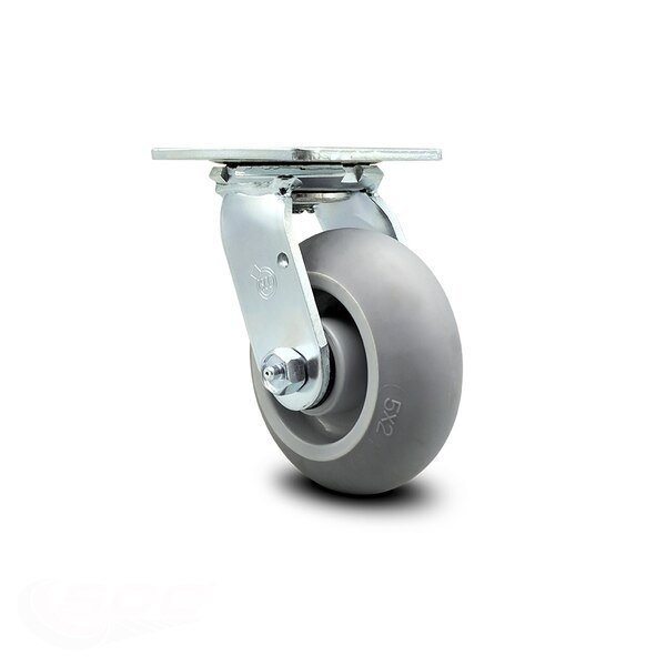 5 Inch Thermoplastic Rubber Wheel Swivel Caster with Roller Bearing SCC, Service Caster, Mfr#: SCC-30CS520-TPRRD